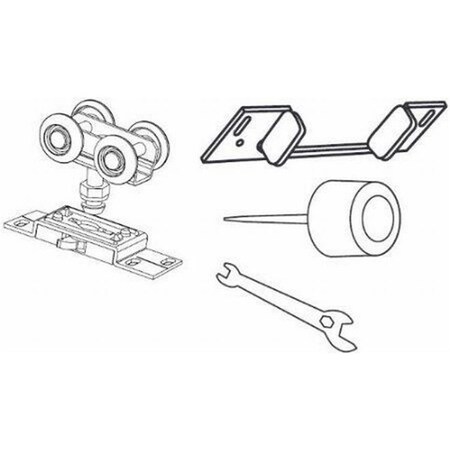 Stanley Security Stanley Security PD150NHDW Pocket Door Track Hardware Set; No. 405845 Satin Brass Tone PD150NHDW